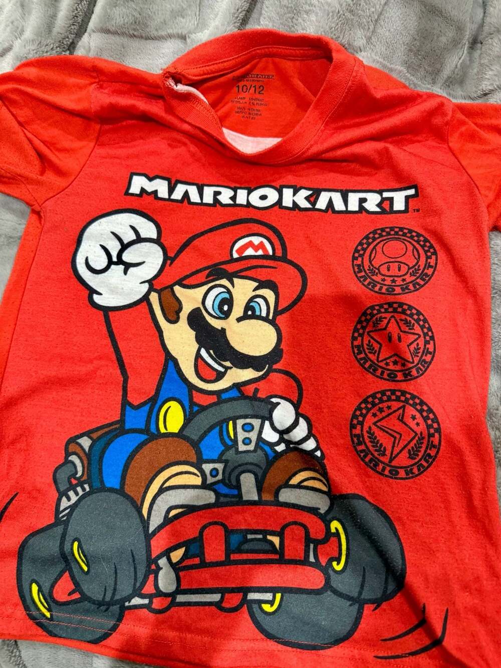 Nintendo Mario Kart Red Graphic T-Shirt Kids Size 10/12